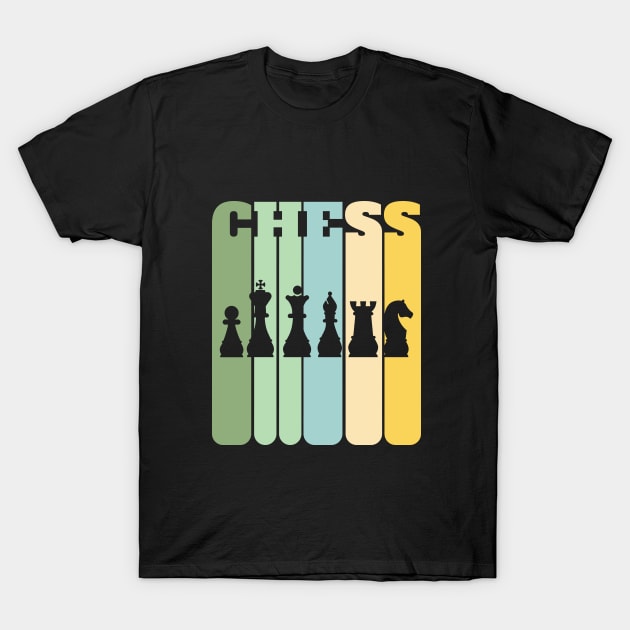 Chess - Chess Retro T-Shirt by Kudostees